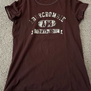 Abercrombie & Fitch Dark Brown Logo Tee